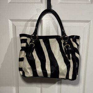 Cavalcanti Zebra Print Cow Hide Bag